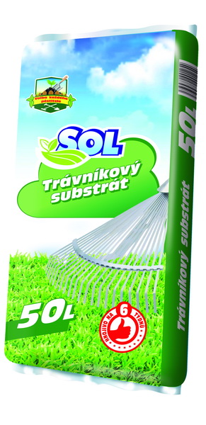 trávníkový substrát SOL s hnojivem 50 l