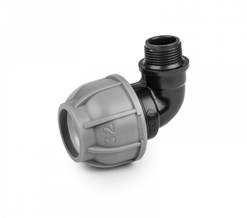 Koleno svěrné 32mm x 3/4"M vnější