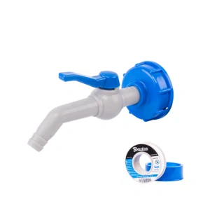 Sada - PP kohoutek 45° s konektorem IBCS60x6 pro 3/4" hadici s teflonovou páskou
