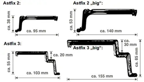 ASTFIX2 tvarovací spona 100ks