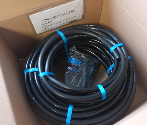 Kapková závlaha sestava 3 HOBBY IBC samospádem 30m