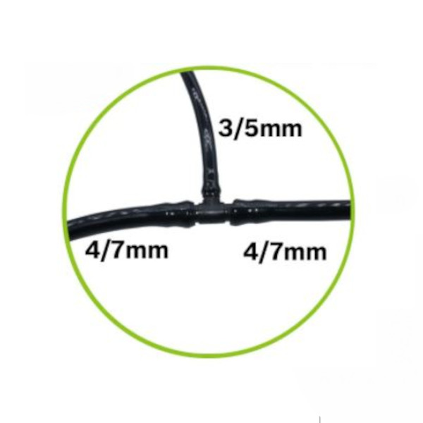 T kus na hadičku 4/7mm x 3/5 x 4/7