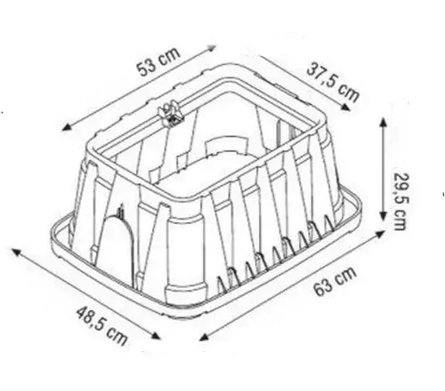 Ventilová šachta 63x49 cm JUMBO